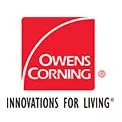 red Owens corning logo with text reading innovations for living