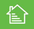 home longevity icon on green background